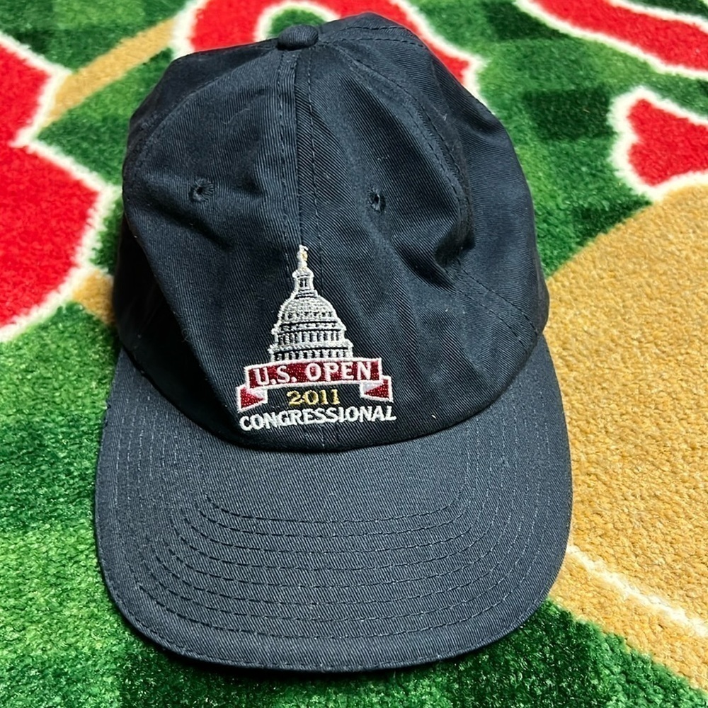 USGA US Open Congressional 2011 Golf Baseball Navy Blue Cap Hat Adjustable Strap